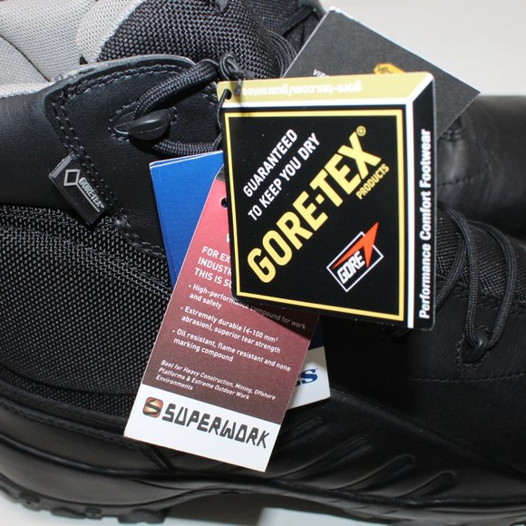 Bates Delta 6 Gore-Tex NWT Mens 14 Black Leather Superwork Side Zip Boots E02905 - Picture 11 of 12